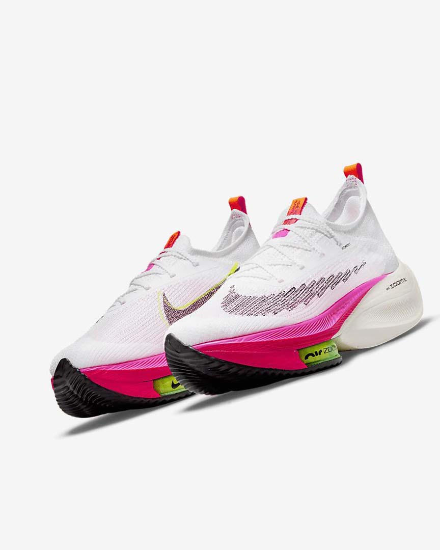 White / Black / Black / Black Women's Nike Air Zoom Alphafly NEXT% Flyknit Running Shoes | UK2958