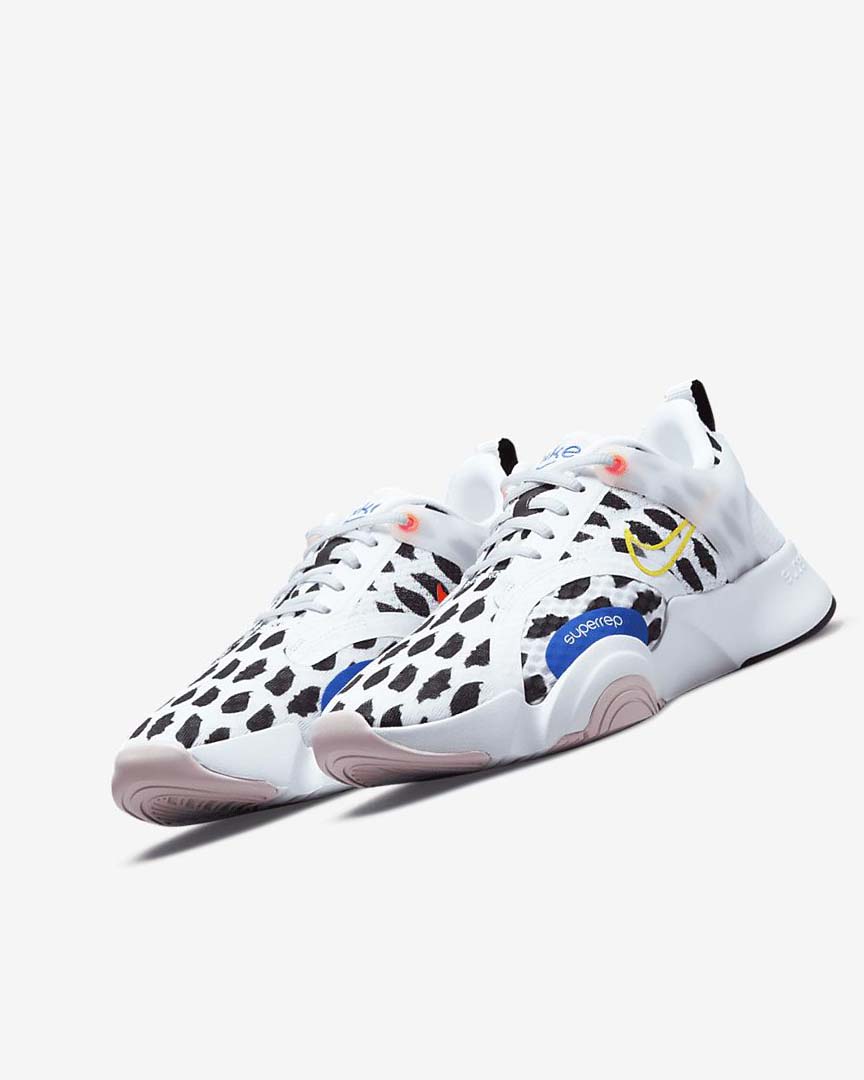 White / Black / Blue / Yellow Women's Nike SuperRep Go 2 Training Shoes | UK4672