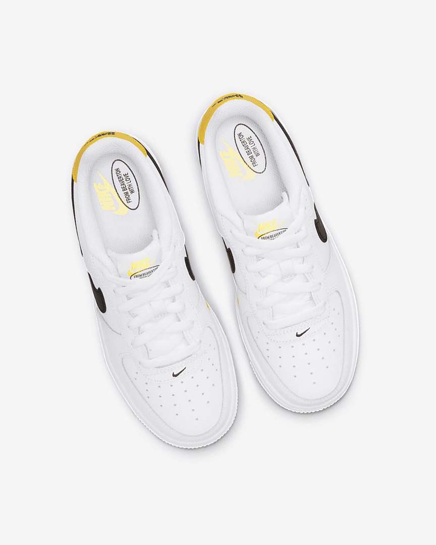 White / Black Boys' Nike Air Force 1 LV8 Sneakers | UK5187