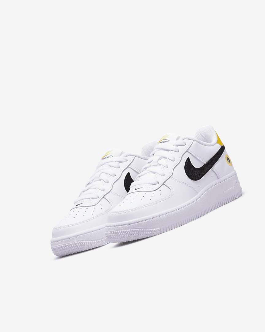 White / Black Boys' Nike Air Force 1 LV8 Sneakers | UK5187