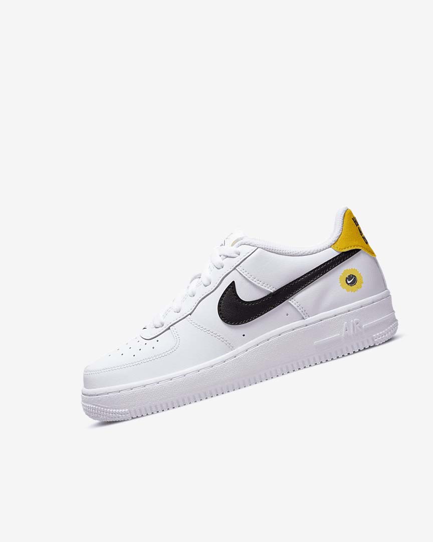 White / Black Boys\' Nike Air Force 1 LV8 Sneakers | UK5187