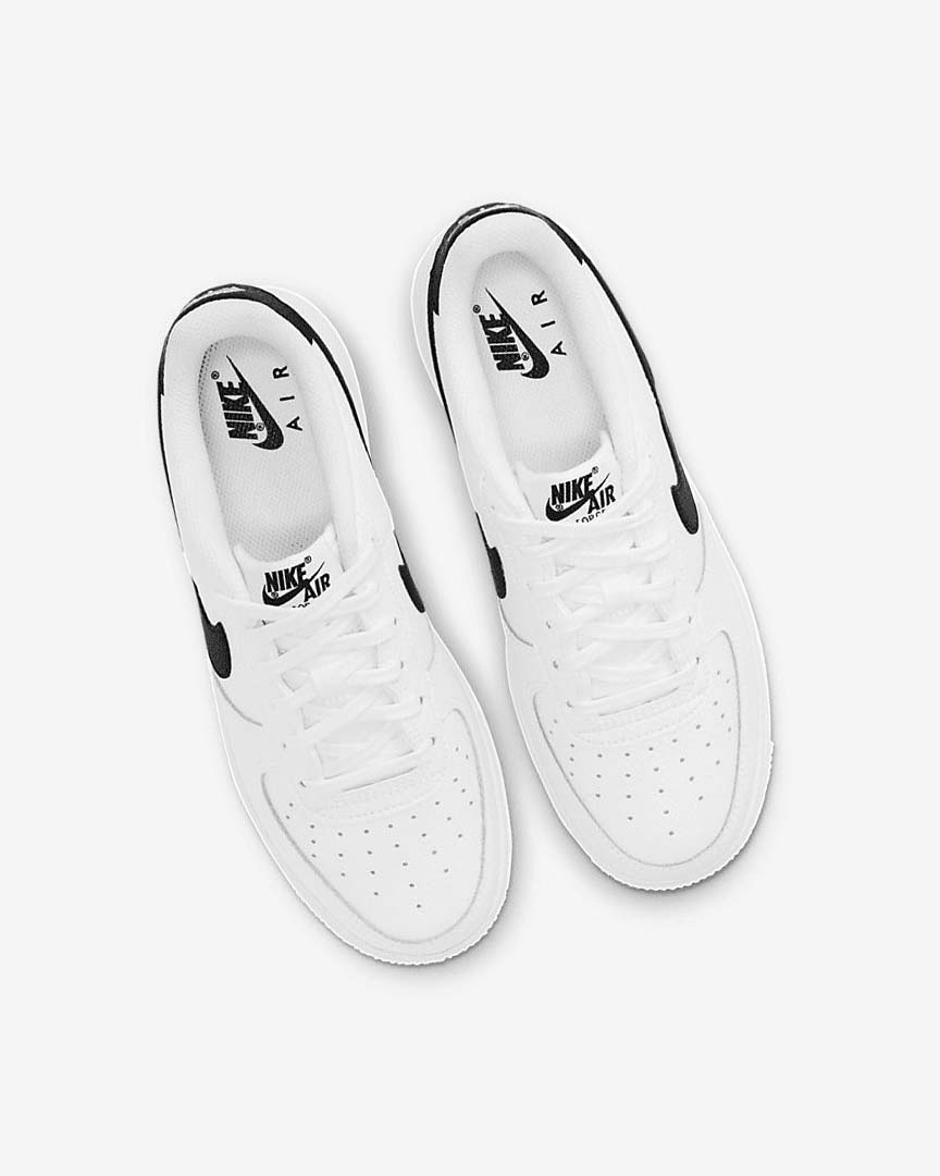 White / Black Boys' Nike Air Force 1 Sneakers | UK2342