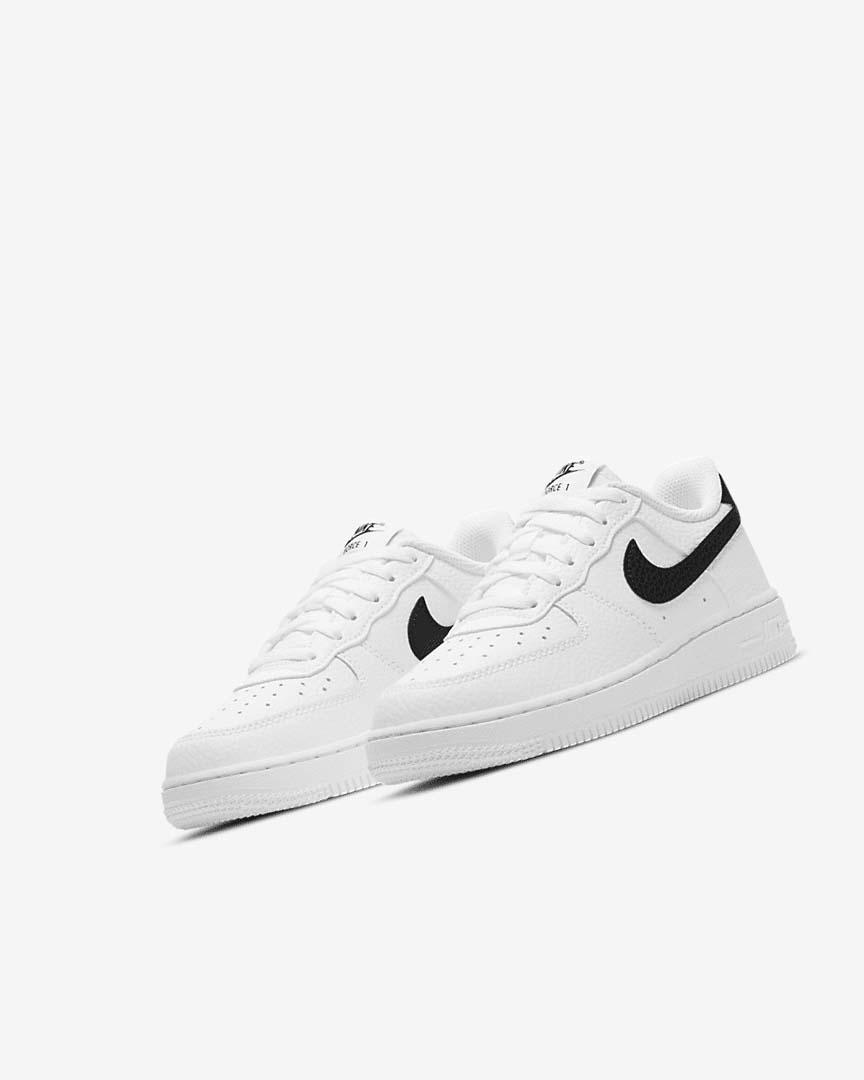 White / Black Boys' Nike Air Force 1 Sneakers | UK2342