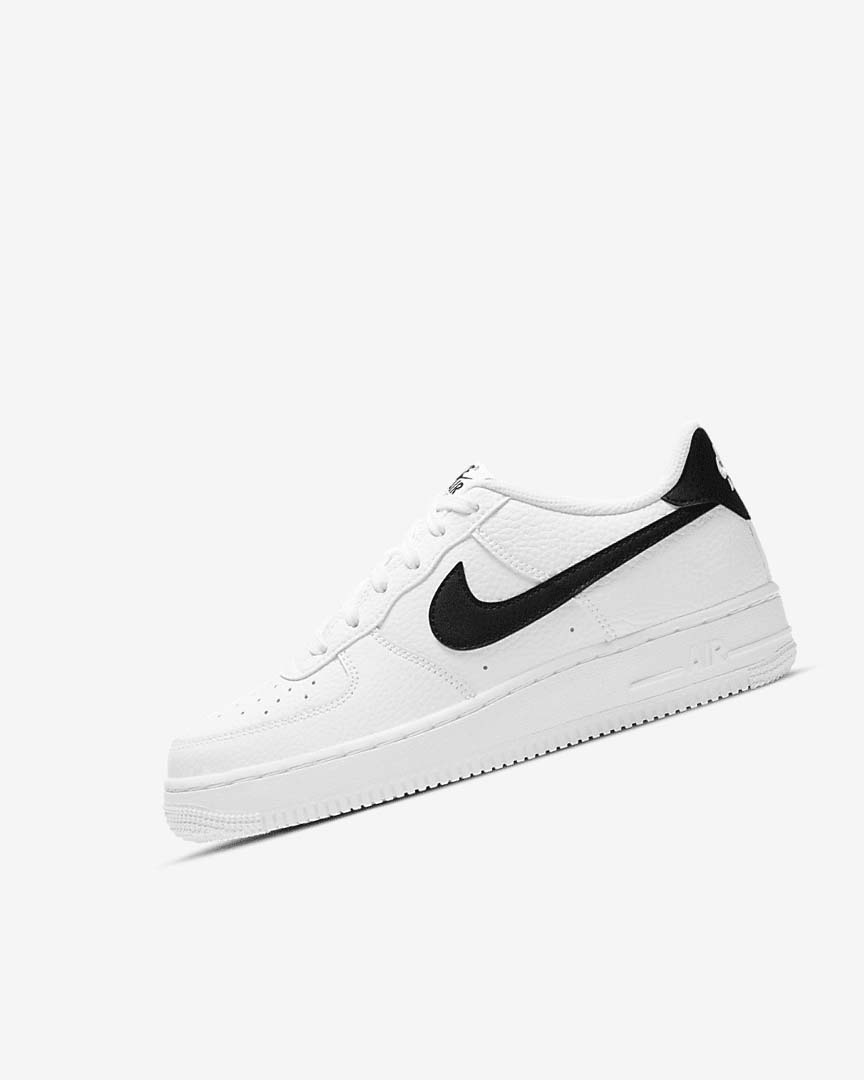 White / Black Boys\' Nike Air Force 1 Sneakers | UK2342