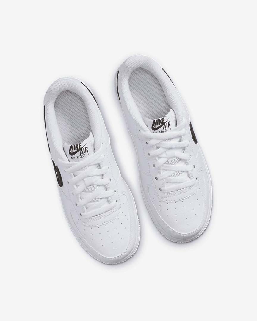 White / Black Boys' Nike Air Force 1 Sneakers | UK4532