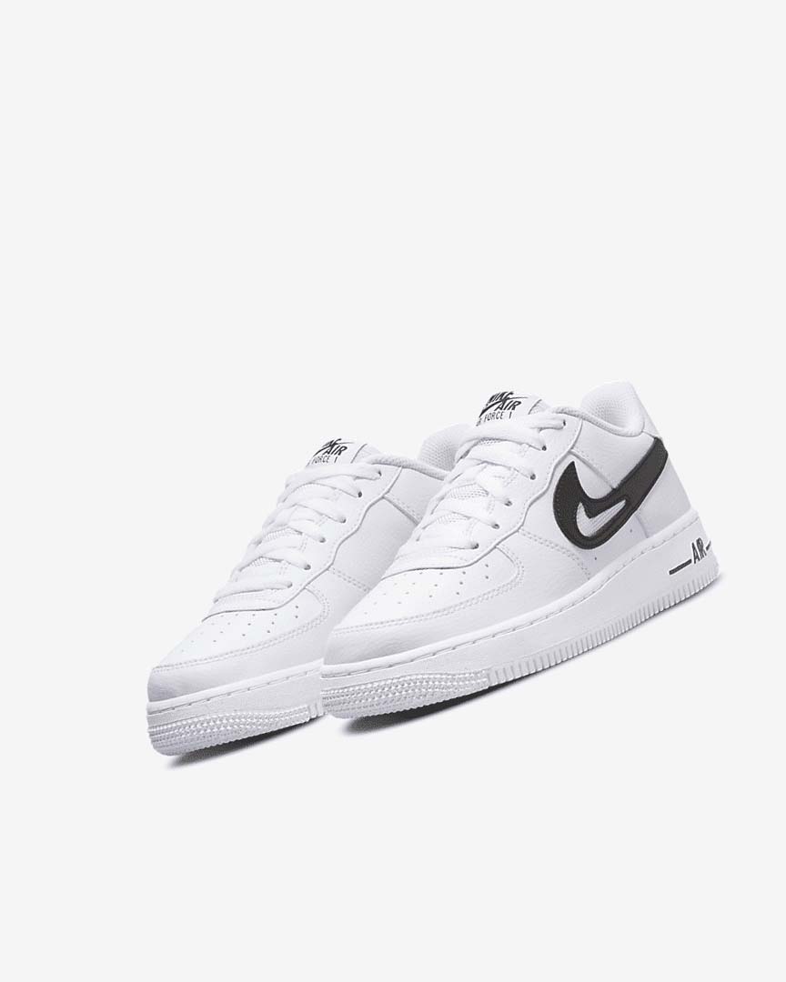 White / Black Boys' Nike Air Force 1 Sneakers | UK4532