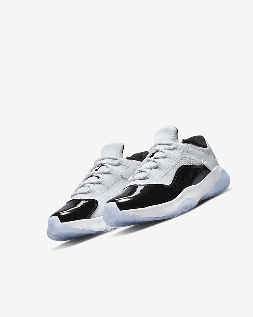 White / Black Boys' Nike Air Jordan 11 CMFT Low Basketball Shoes | UK4700