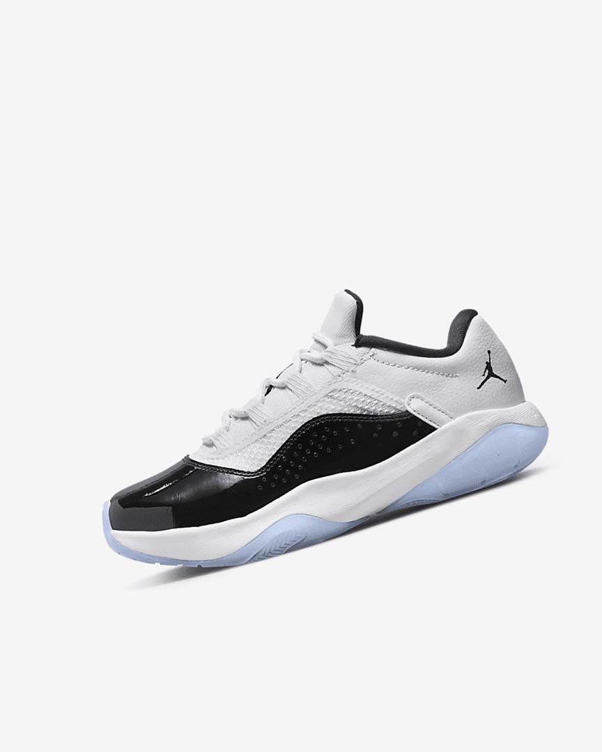 White / Black Boys\' Nike Air Jordan 11 CMFT Low Basketball Shoes | UK4700