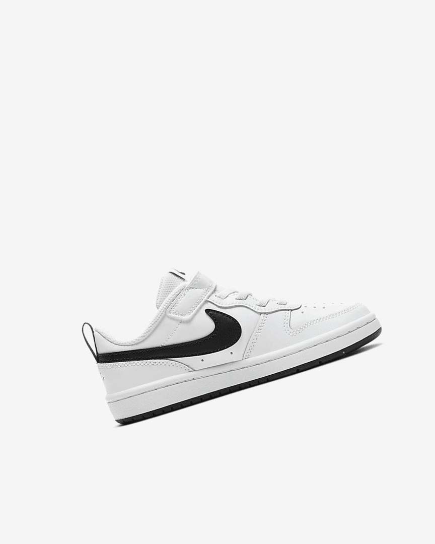 White / Black Boys' Nike Court Borough Low 2 Shoes | UK3096