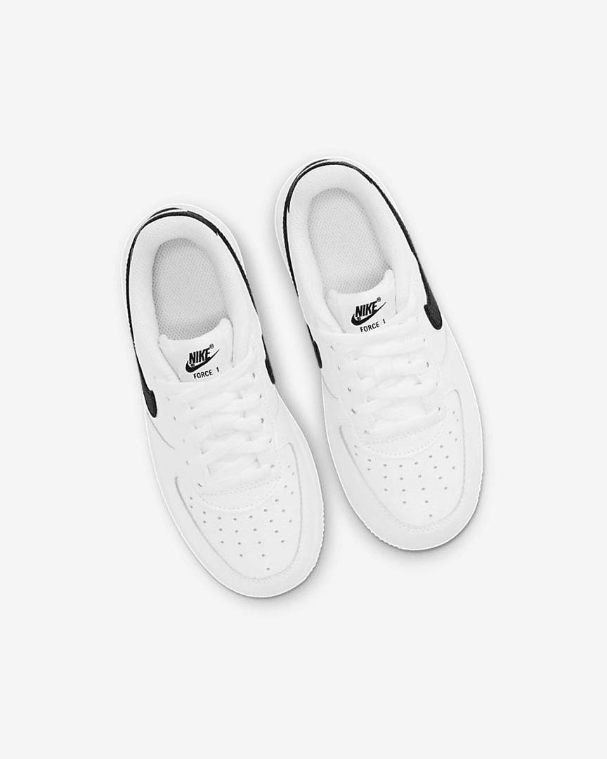 White / Black Boys' Nike Force 1 Shoes | UK2351