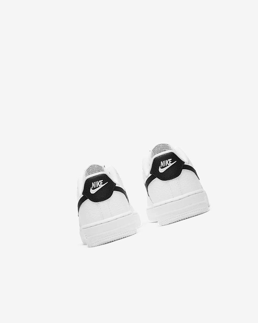 White / Black Boys' Nike Force 1 Shoes | UK2351