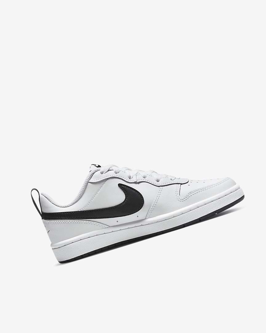 White / Black Girls' Nike Court Borough Low 2 Shoes | UK4752