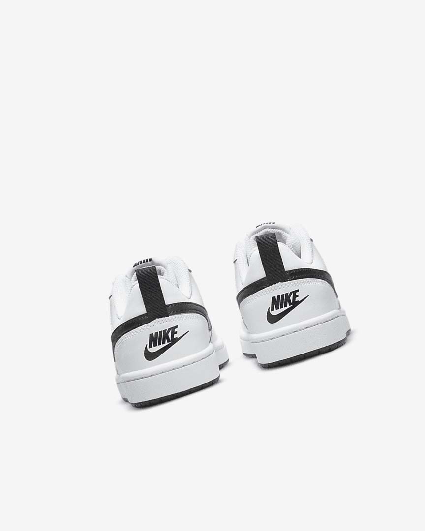 White / Black Girls' Nike Court Borough Low 2 Shoes | UK4752