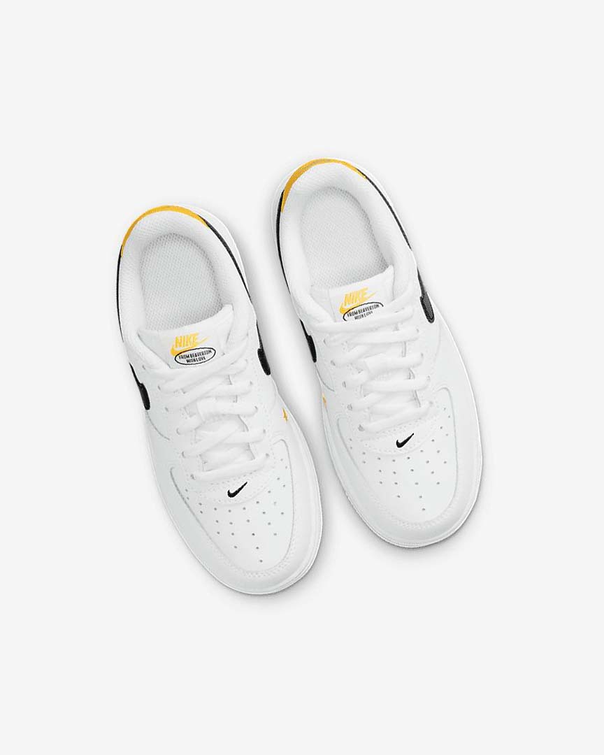 White / Black Girls' Nike Force 1 LV8 Shoes | UK2796