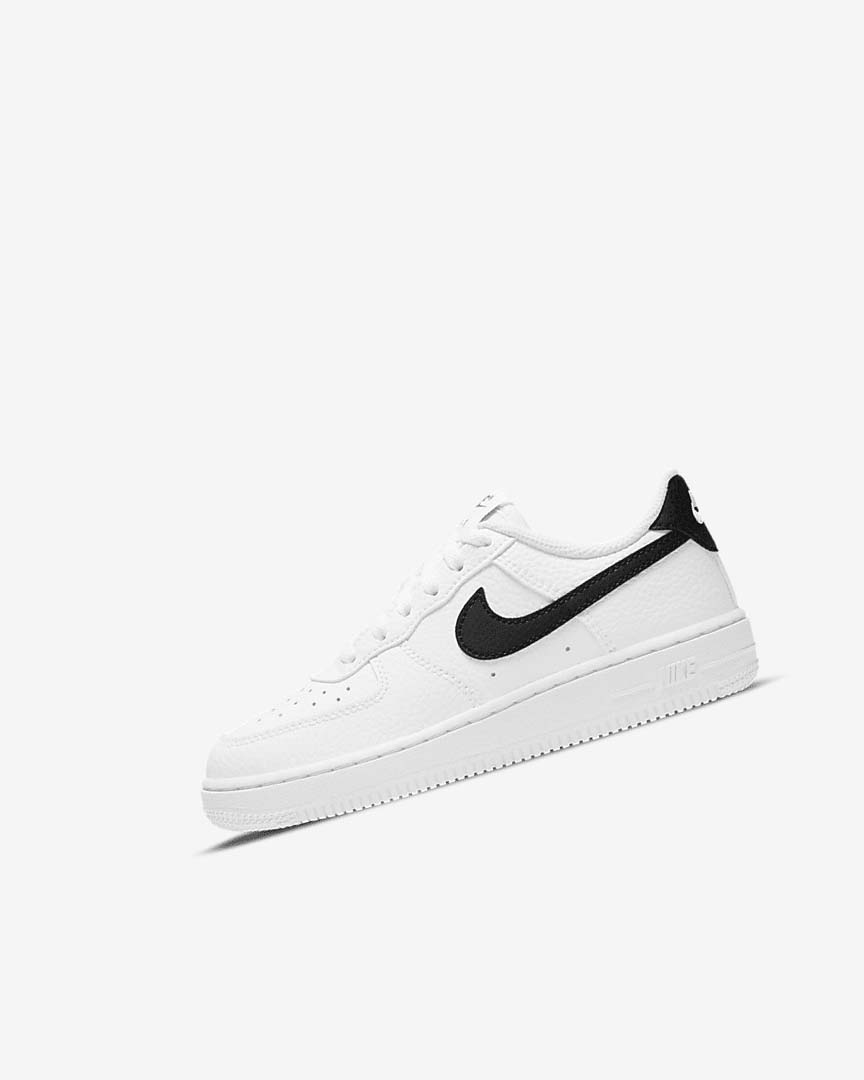 White / Black Girls\' Nike Force 1 Shoes | UK5050