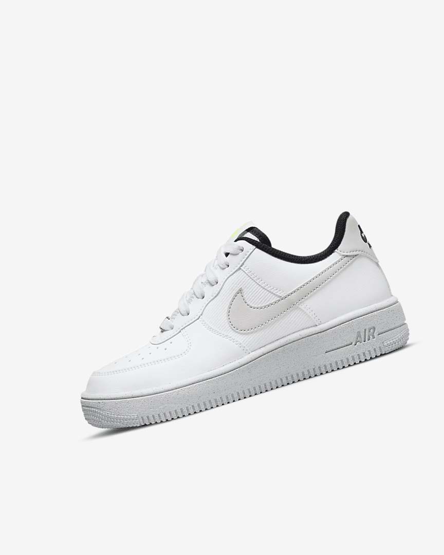 White / Black / Light Beige Boys\' Nike Air Force 1 Crater Next Nature Sneakers | UK1103