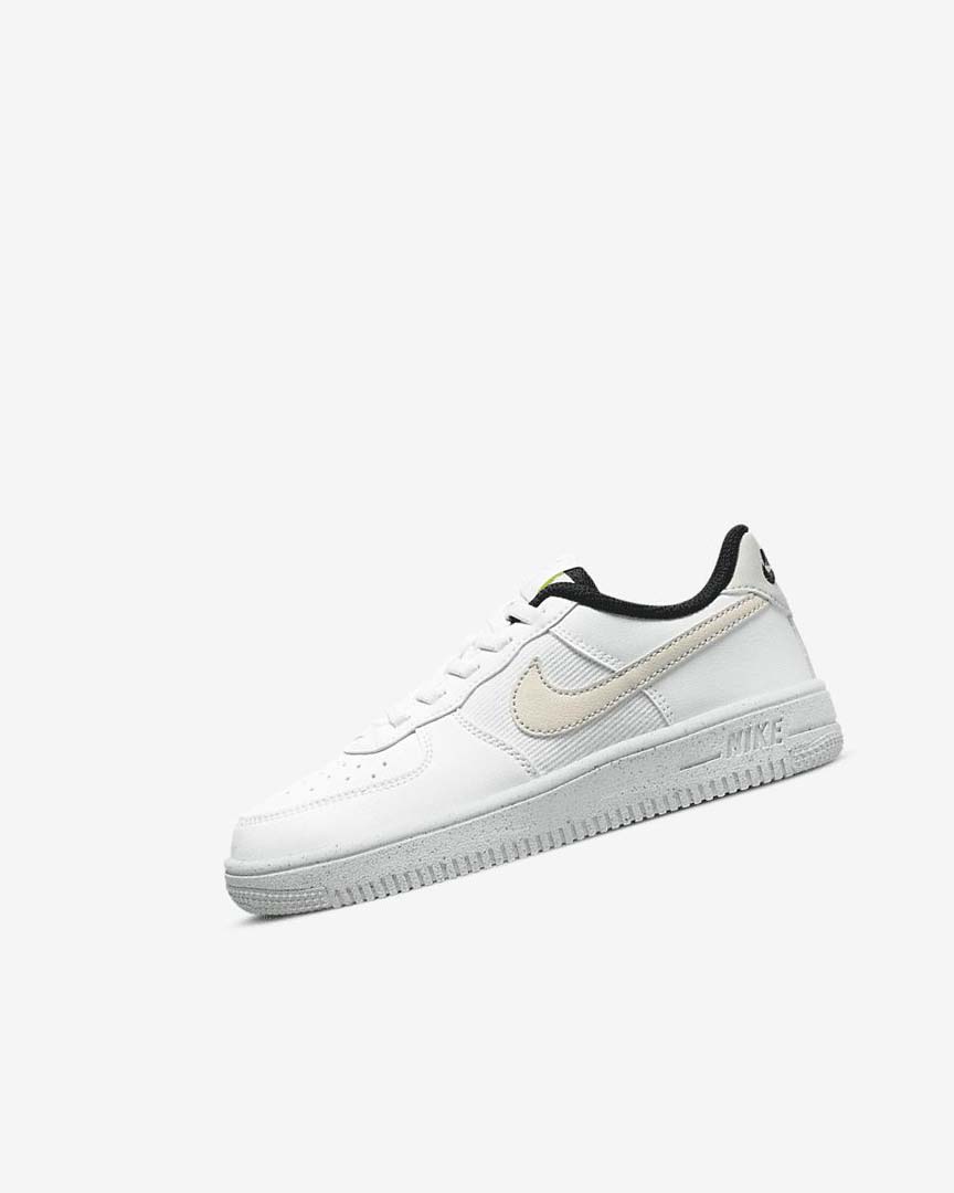 White / Black / Light Beige Boys\' Nike Force 1 Next Nature Shoes | UK2362