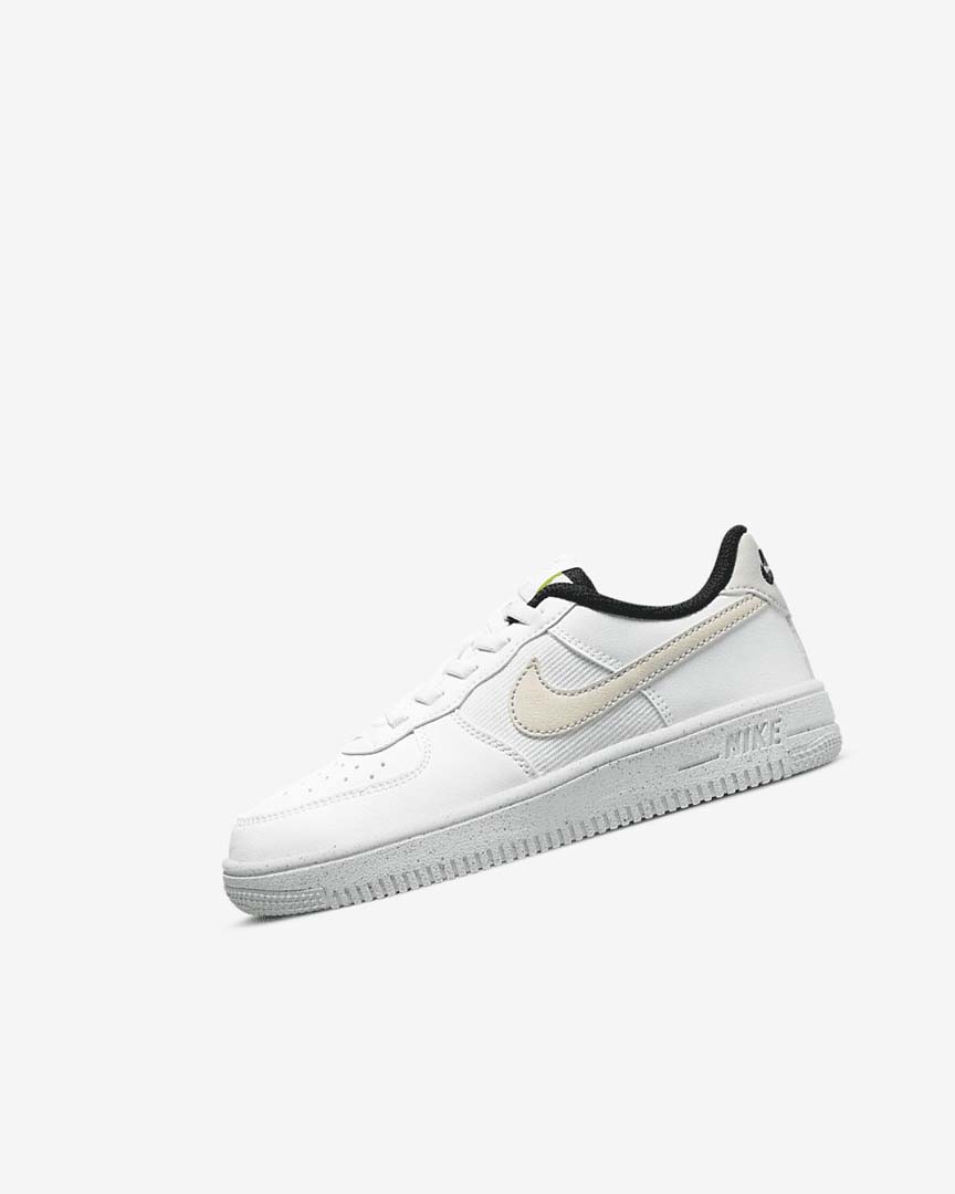 White / Black / Light Beige Girls\' Nike Force 1 Next Nature Shoes | UK5114