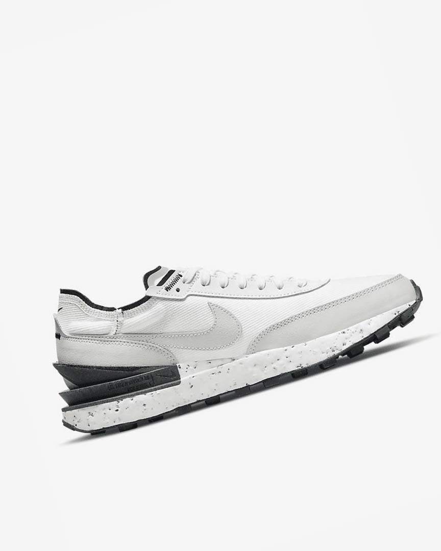 White / Black / Light Beige Men's Nike Waffle One Crater Sneakers | UK3194