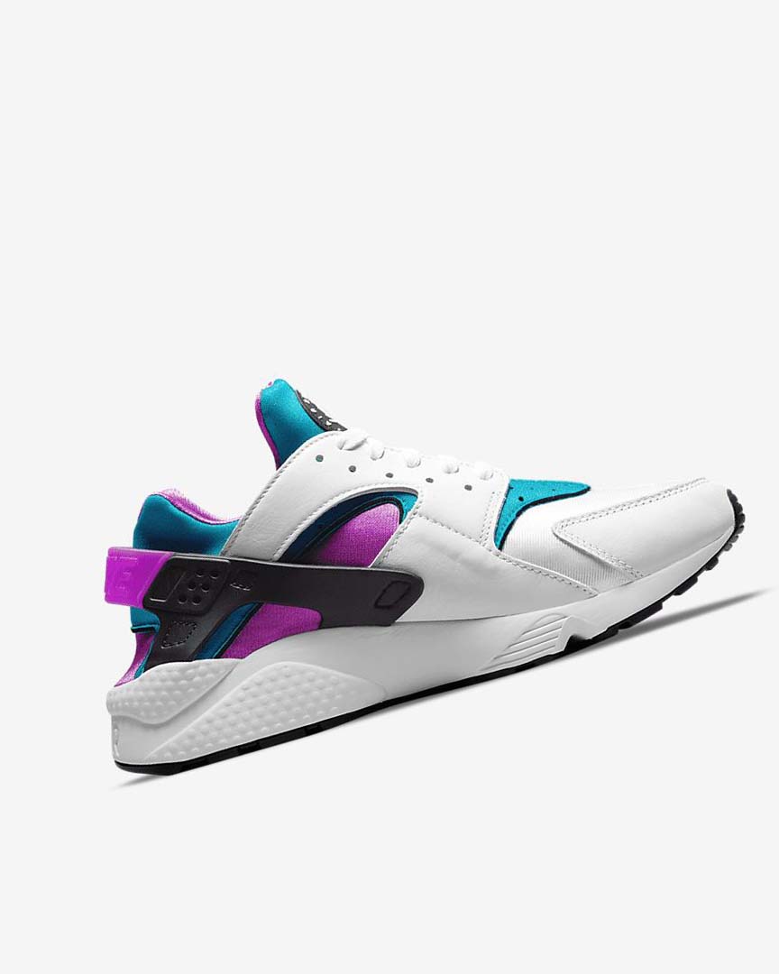 White / Black Men's Nike Air Huarache Sneakers | UK2393