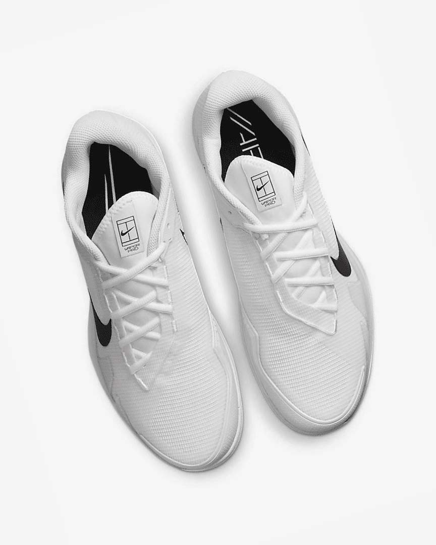 White / Black Men's Nike Court Air Zoom Vapor Pro Tennis Shoes | UK2832