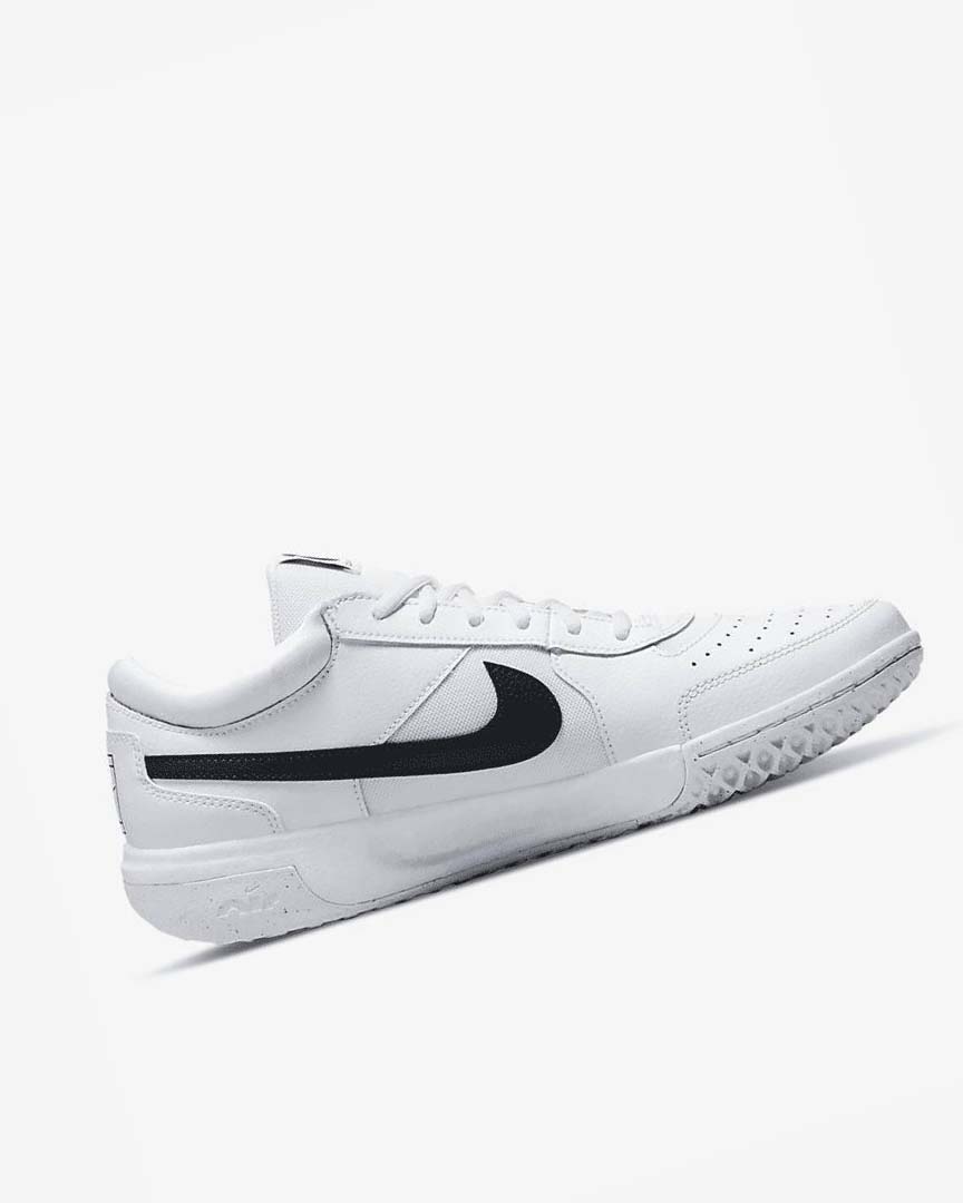 White / Black Men's Nike Court Zoom Lite 3 Tennis Shoes | UK2890