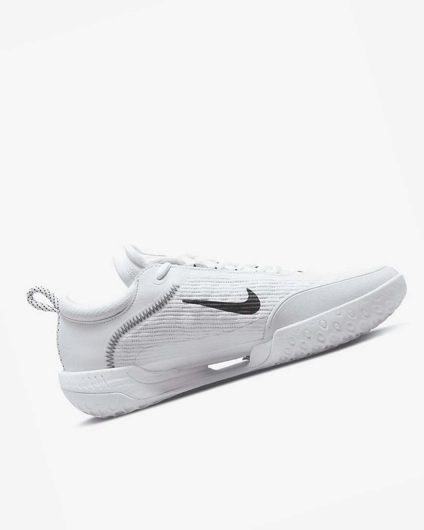 White / Black Men's Nike Court Zoom NXT Tennis Shoes | UK2447