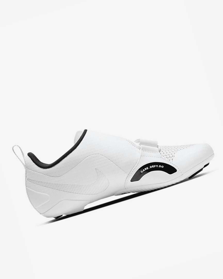 White / Black Men's Nike SuperRep Cycle Training Shoes | UK3245