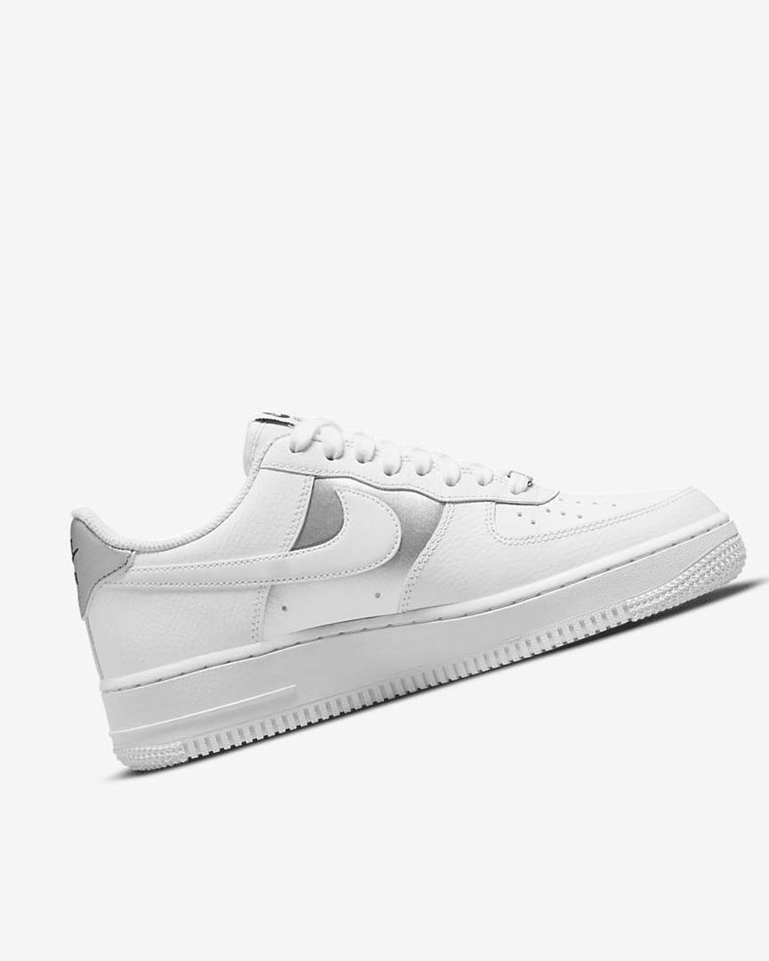 White / Black / Metal Silver / White Women's Nike Air Force 1 '07 Sneakers | UK4572