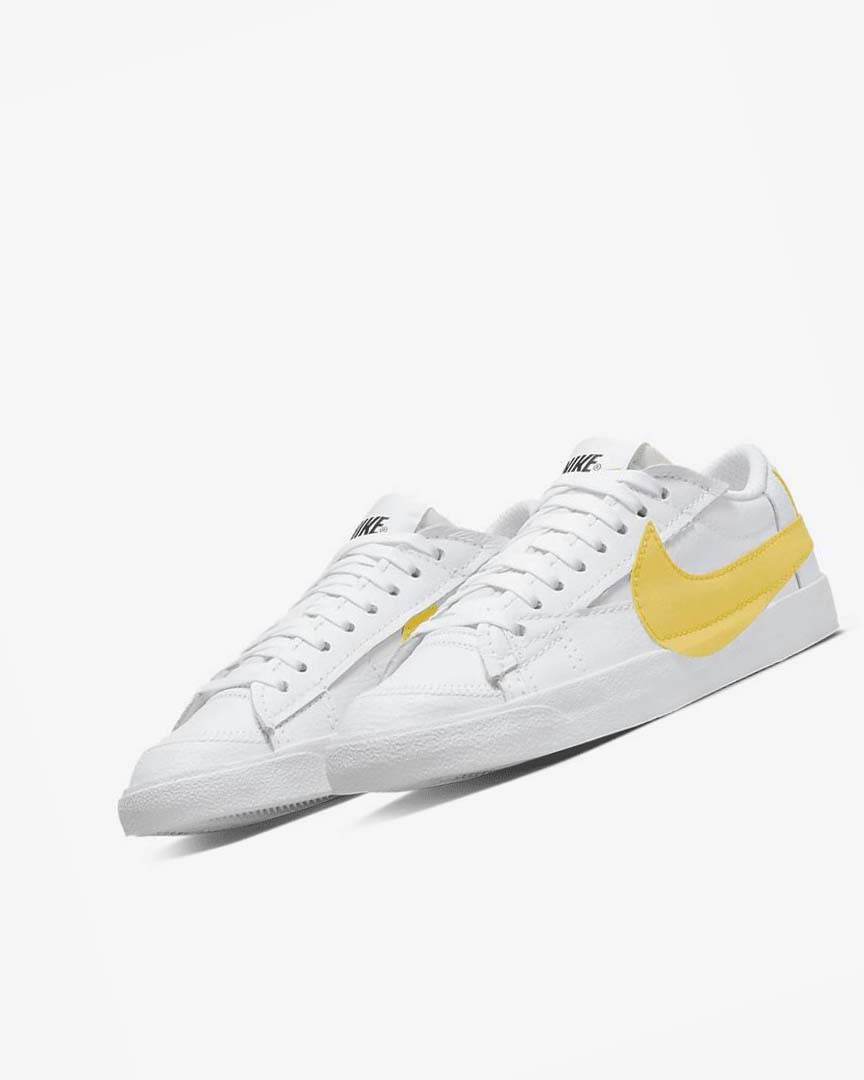 White / Black / Orange Men's Nike Blazer Low Jumbo Sneakers | UK2406