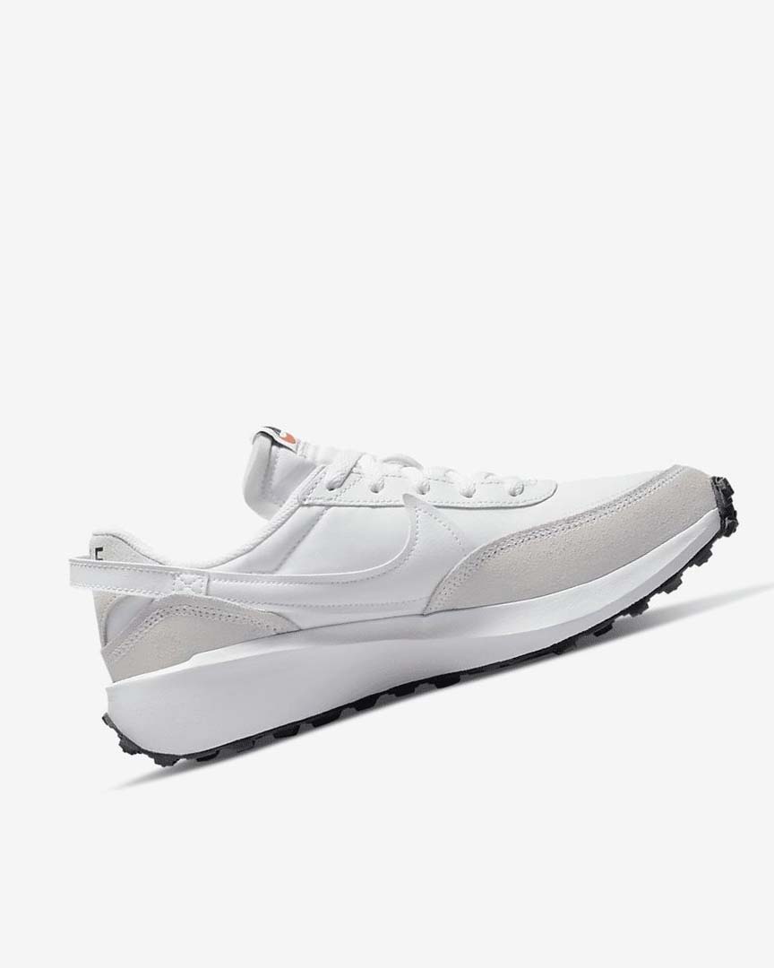 White / Black / Orange / White Women's Nike Waffle Debut Sneakers | UK2233