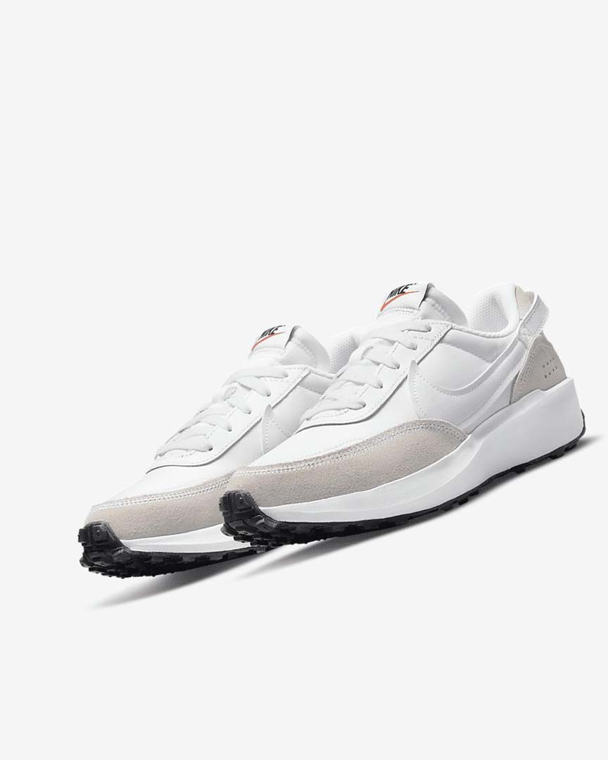 White / Black / Orange / White Women's Nike Waffle Debut Sneakers | UK2233