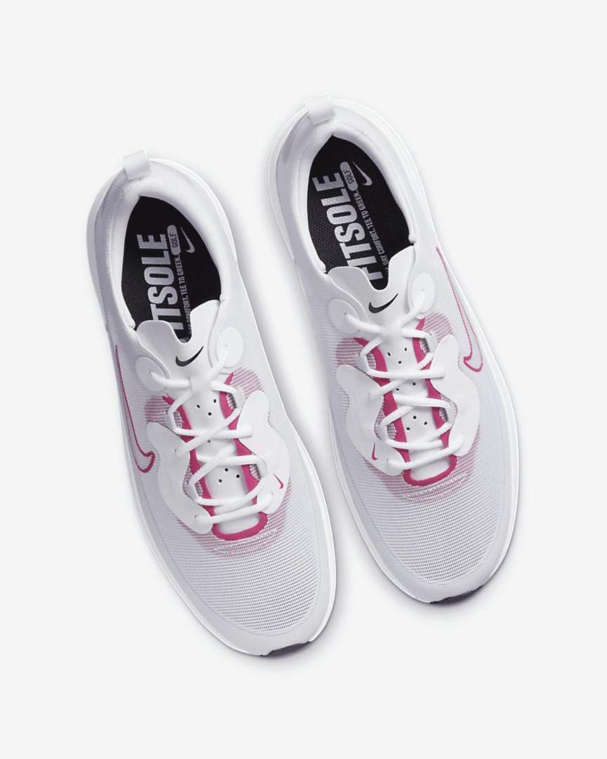 White / Black / Pink Women's Nike Ace Summerlite Golf Shoes | UK2707