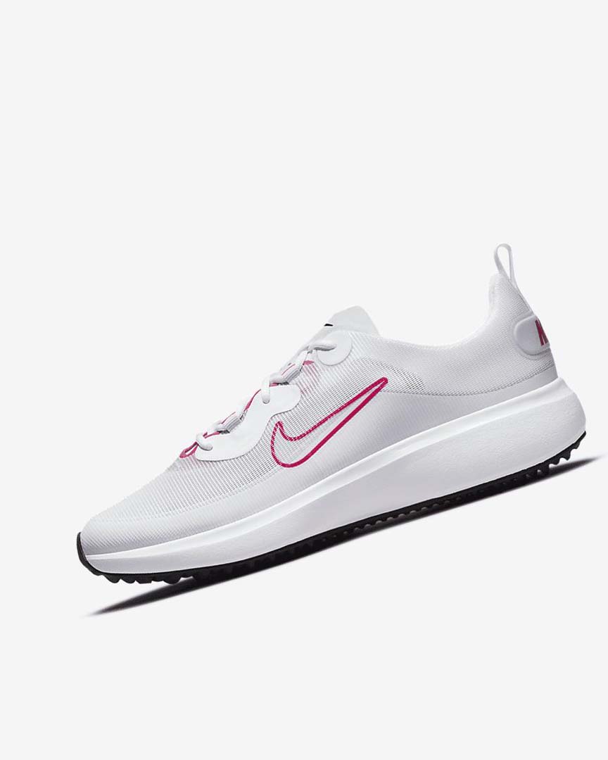 White / Black / Pink Women\'s Nike Ace Summerlite Golf Shoes | UK2707