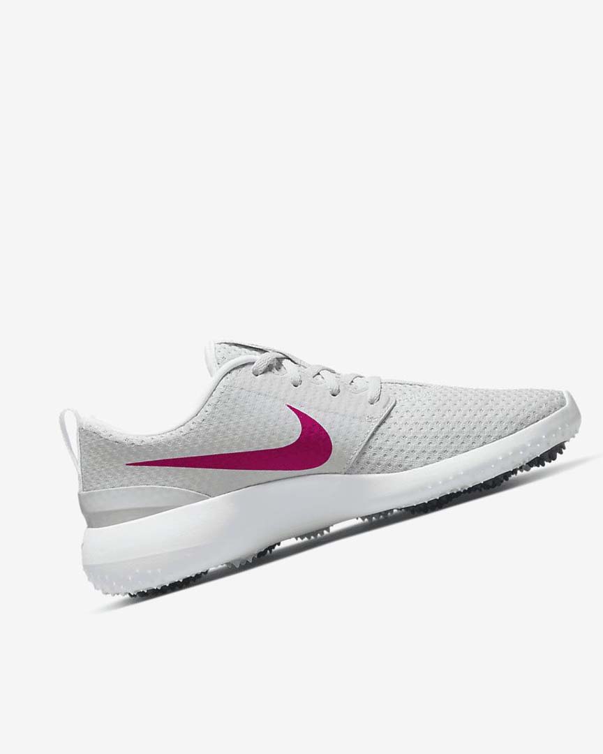 White / Black / Pink Women's Nike Roshe G Golf Shoes | UK4548