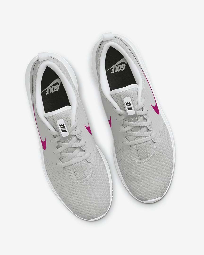 White / Black / Pink Women's Nike Roshe G Golf Shoes | UK4548