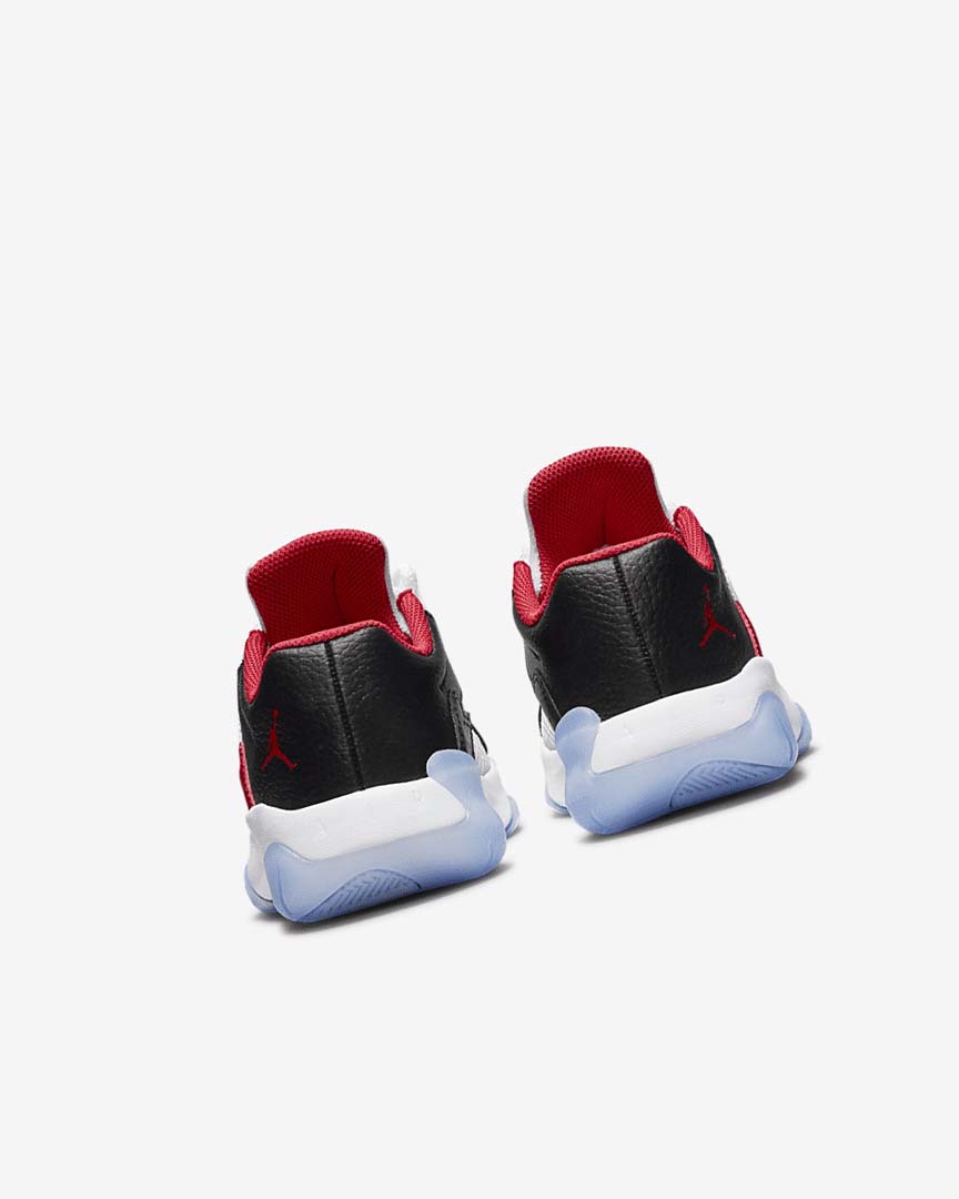 White / Black / Red Boys' Nike Air Jordan 11 CMFT Low Basketball Shoes | UK1204