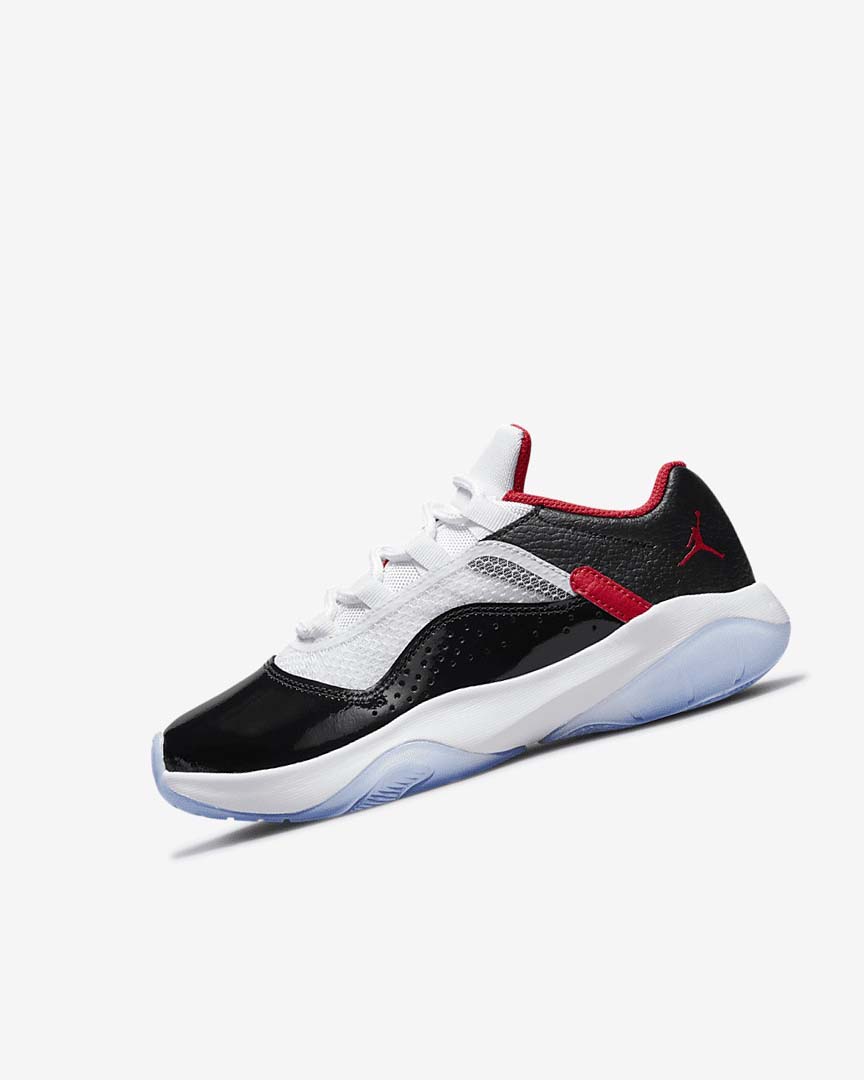 White / Black / Red Boys\' Nike Air Jordan 11 CMFT Low Basketball Shoes | UK1204