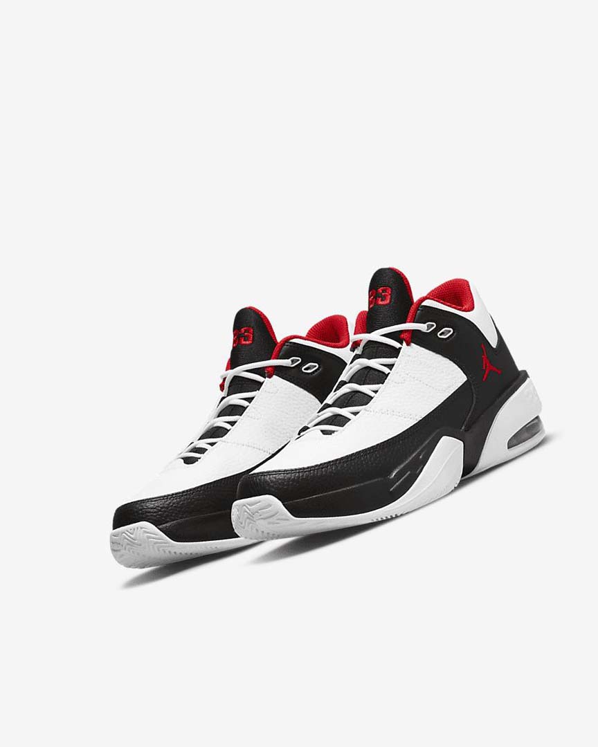 White / Black / Red Boys' Nike Jordan Max Aura 3 Basketball Shoes | UK2335