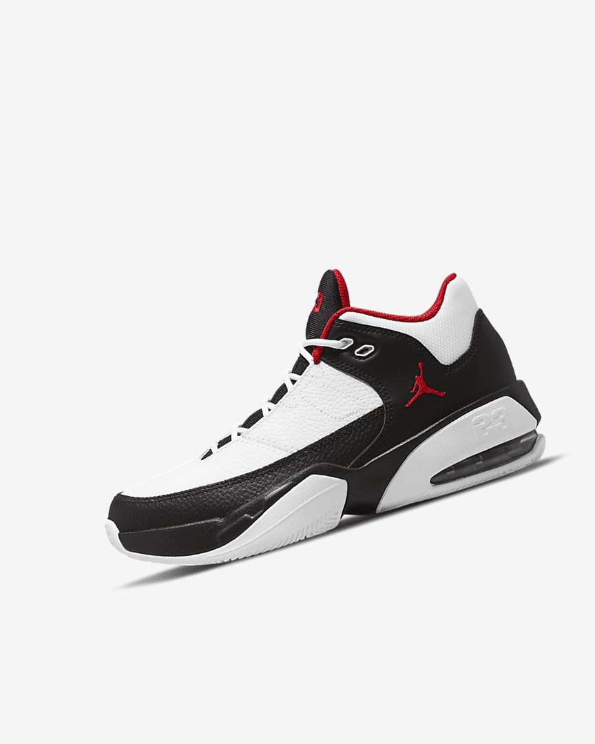 White / Black / Red Boys\' Nike Jordan Max Aura 3 Basketball Shoes | UK2335