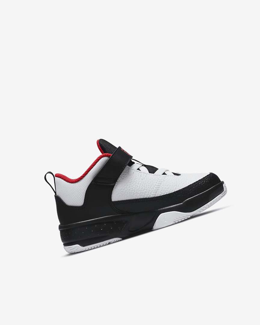 White / Black / Red Boys' Nike Jordan Max Aura 3 Basketball Shoes | UK3204