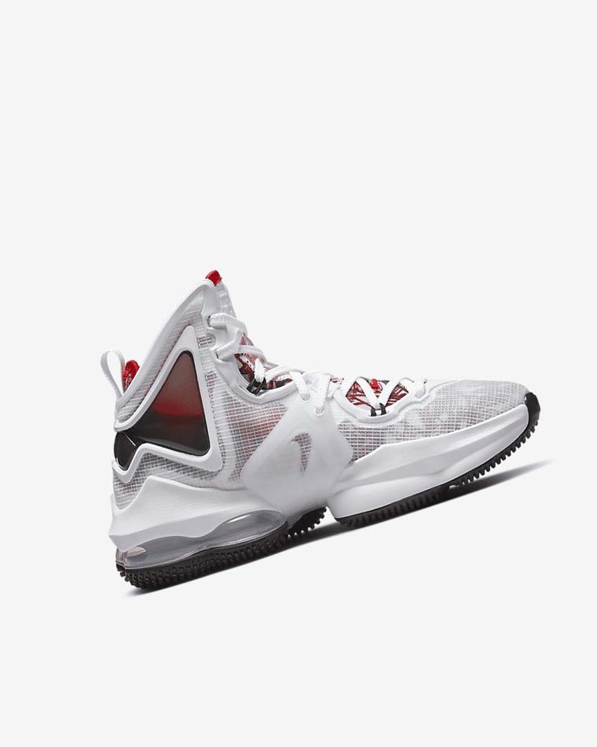 White / Black / Red Boys' Nike LeBron 19 Basketball Shoes | UK4574