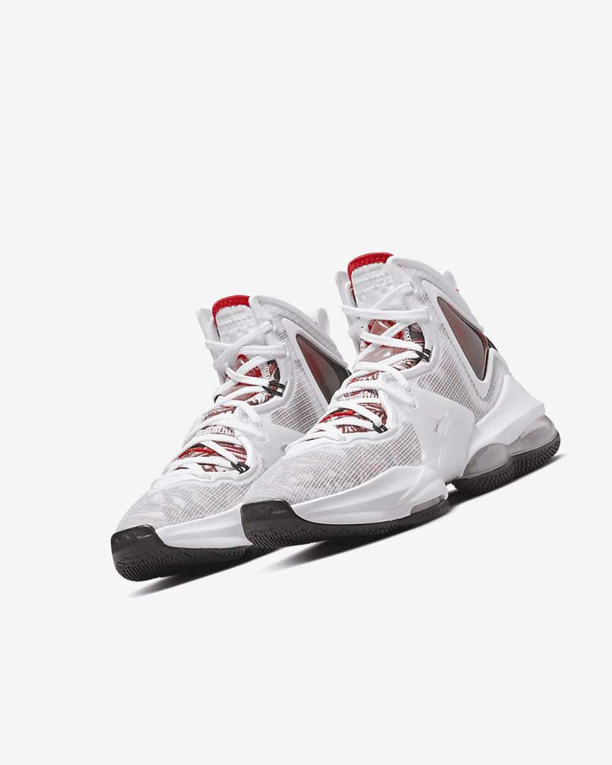 White / Black / Red Boys' Nike LeBron 19 Basketball Shoes | UK4574