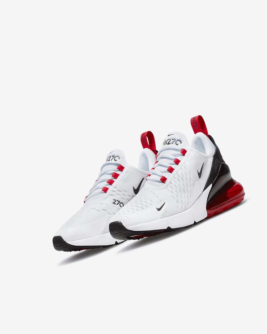 White / Black / Red / Grey Boys' Nike Air Max 270 Casual Shoes | UK4816