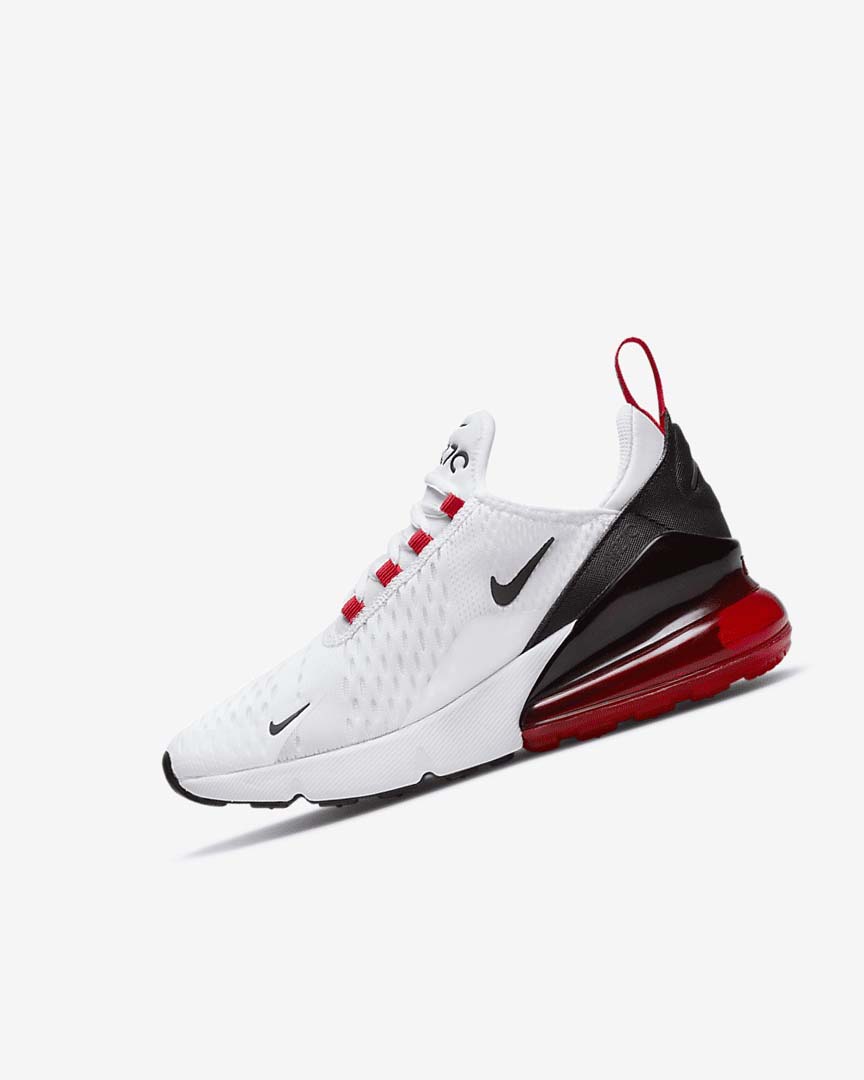 White / Black / Red / Grey Boys\' Nike Air Max 270 Casual Shoes | UK4816