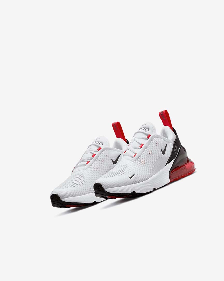 White / Black / Red / Grey Boys' Nike Air Max 270 Casual Shoes | UK5354