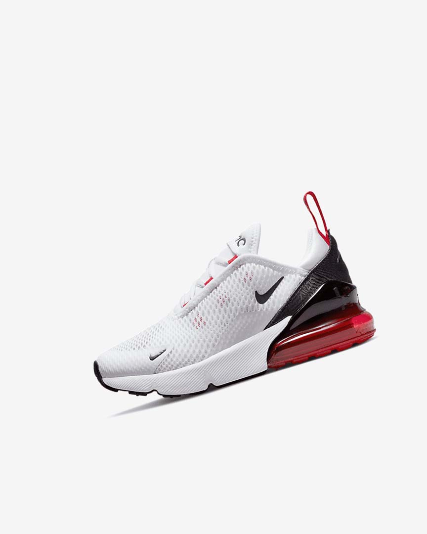 White / Black / Red / Grey Boys\' Nike Air Max 270 Casual Shoes | UK5354