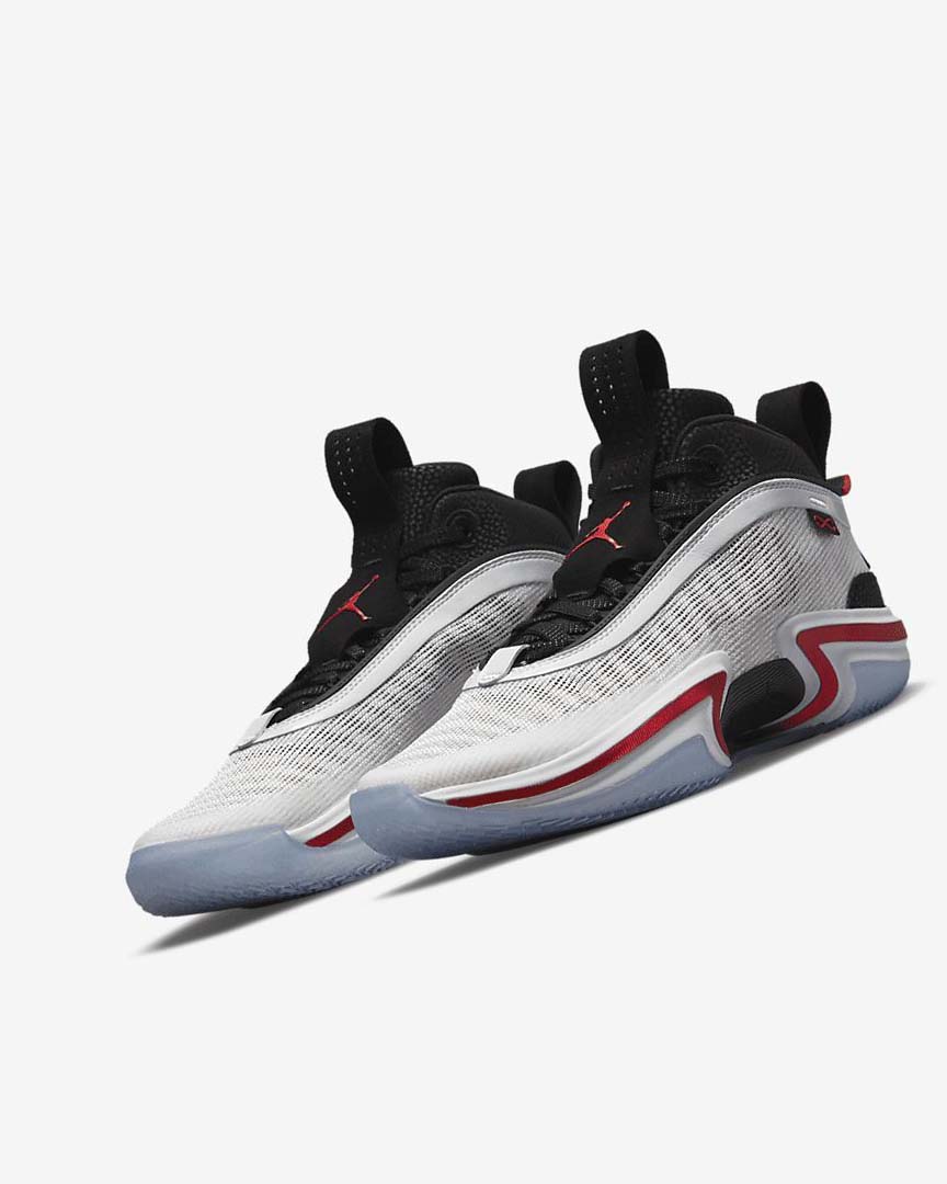 White / Black / Red Men's Nike Air Jordan XXXVI 'Psychic Energy' Basketball Shoes | UK2230