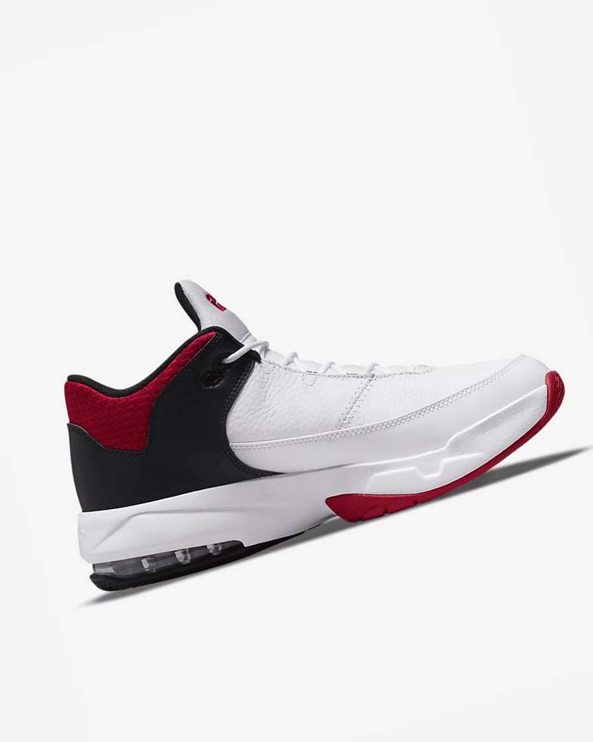 White / Black / Red Men's Nike Jordan Max Aura 3 Basketball Shoes | UK1137