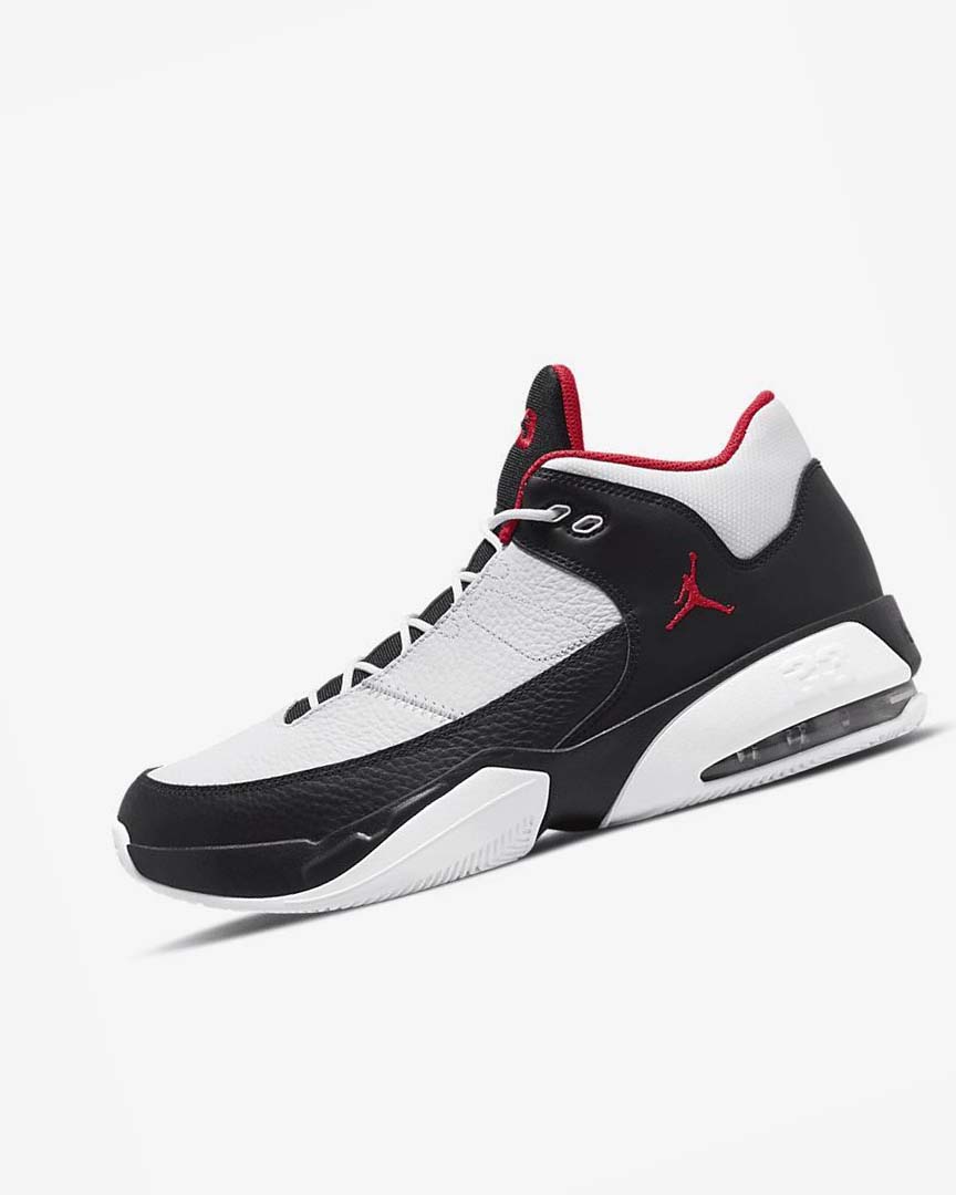 White / Black / Red Men\'s Nike Jordan Max Aura 3 Basketball Shoes | UK4690